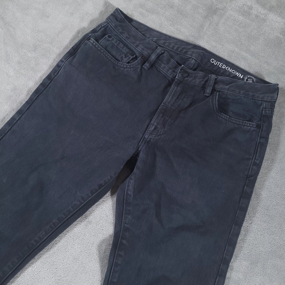 Outerknown Jeans Mens 32x32 SEA‎ Drifter Tapered Fit Black Denim Organic Cotton